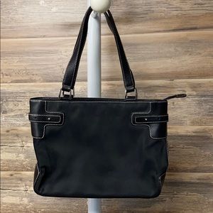 Ann Taylor Black Canvas Shoulder Bag EUC P17